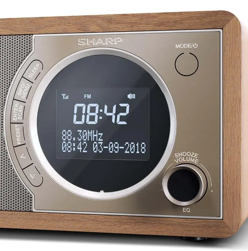 Radioodbiornik Sharp DR-450 Radio FM DAB+ Bluetooth Brązowy