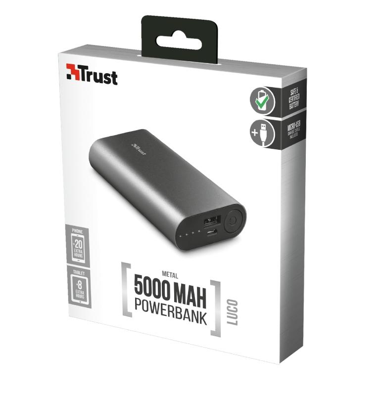 Powerbank Trust Luco Metal 5000mAh