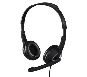 Słuchawki przewodowe z mikrofonem Hama Essential HS 300 Nauszne Czarny