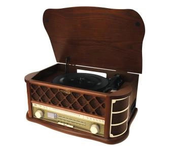 Gramofon Sencor STT 016 Manualny Przedwzmacniacz Brązowy