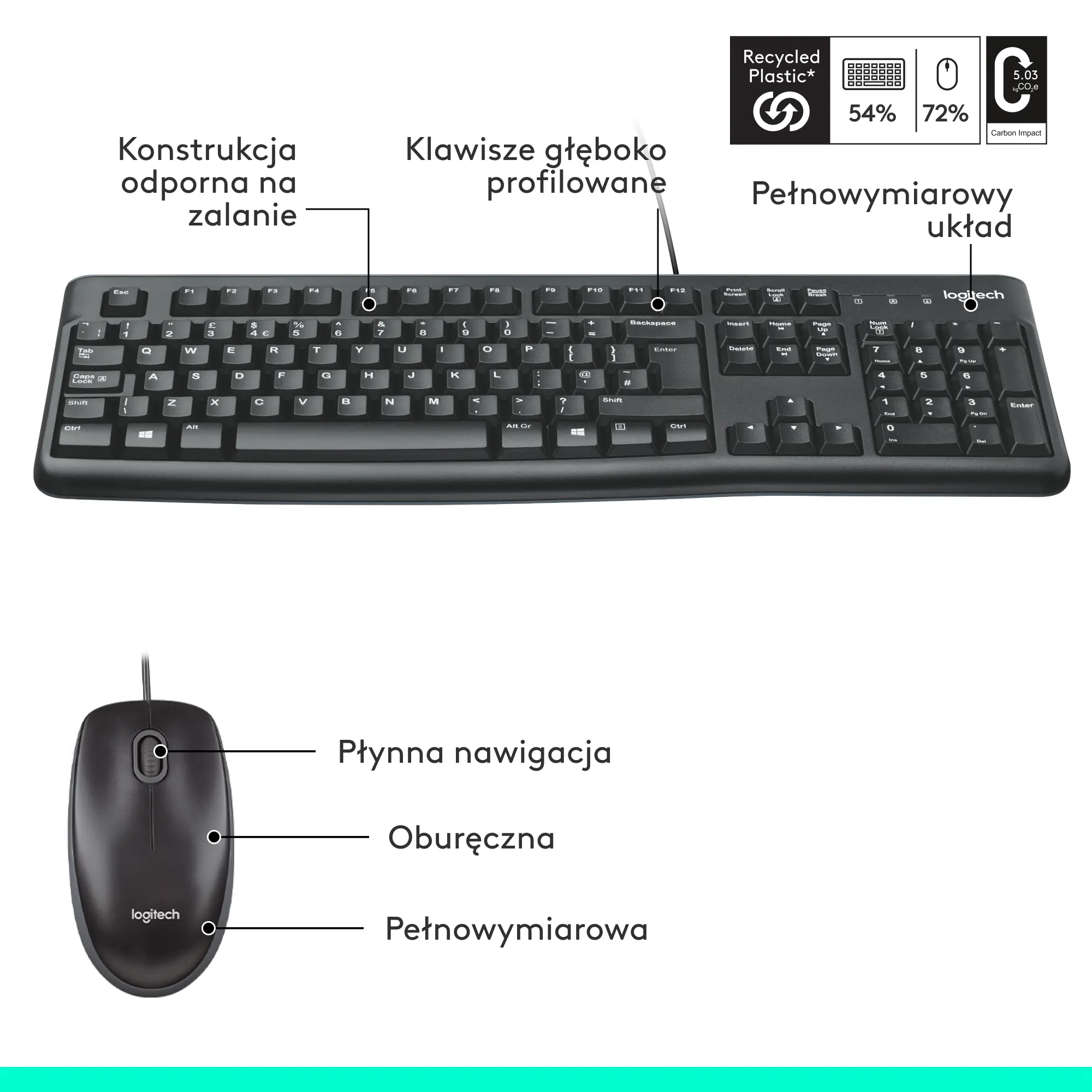 Zestaw Logitech MK120 Czarny