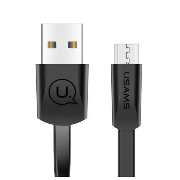 Kabel USAMS płaski U2 microUSB US-SJ201 Czarny