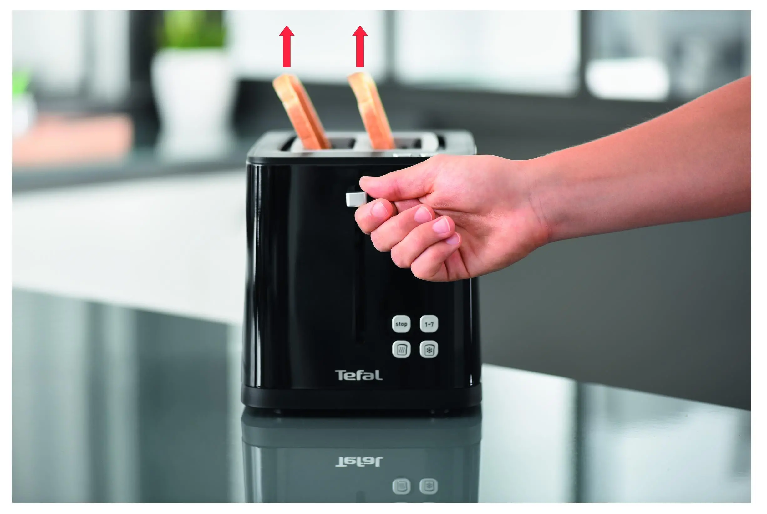 Toster Tefal Display TT640810 Rozmrażanie 850W