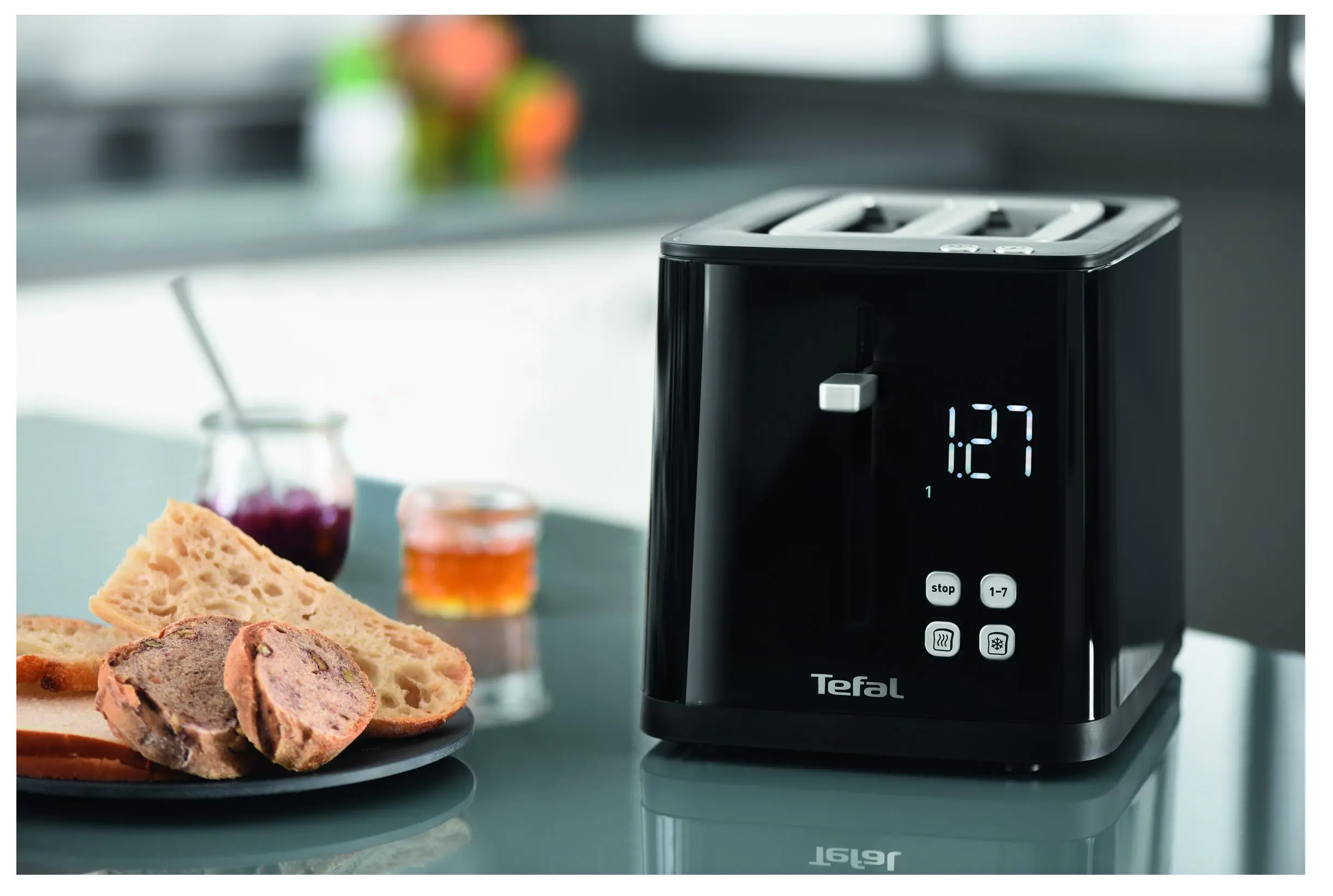 Toster Tefal Display TT640810 Rozmrażanie 850W