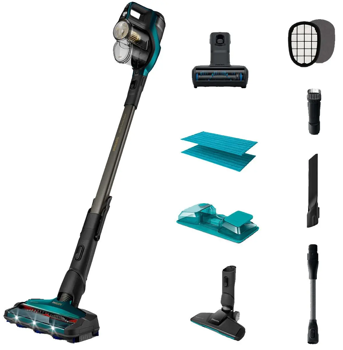 Odkurzacz Philips Aqua 8000 XC8149/01 80min Funkcja mycia Mini elektroszczotka