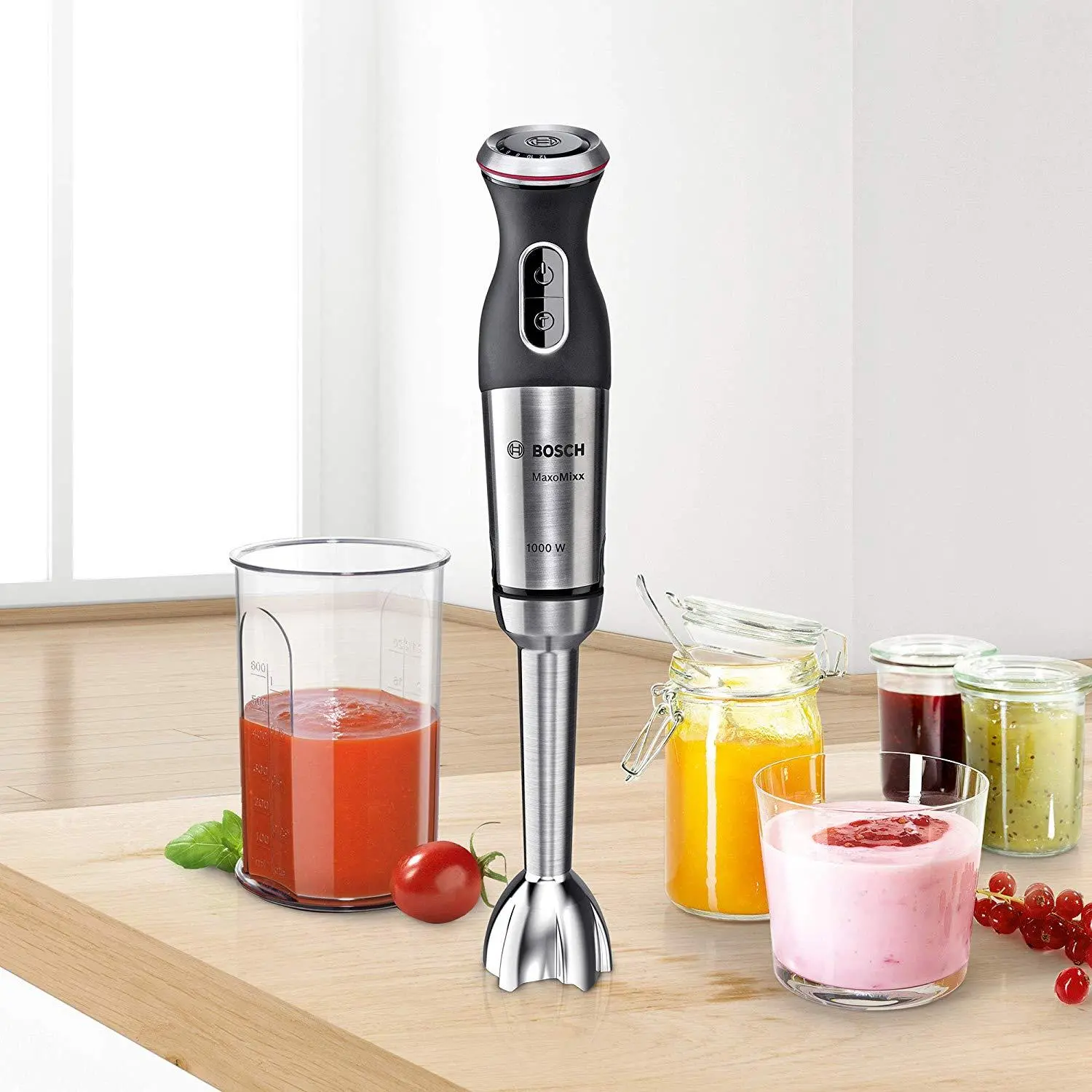 Blender Bosch MaxoMixx MS8CM61X1 1000W Malakser Rozdrabniacz Końcówka do ubijania