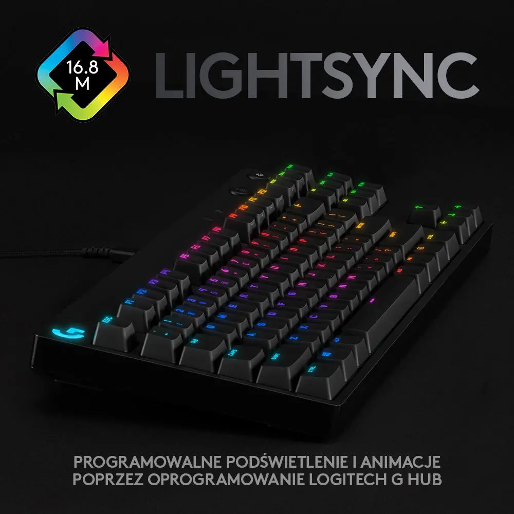 Klawiatura mechaniczna Logitech G Pro GX Blue Czarny