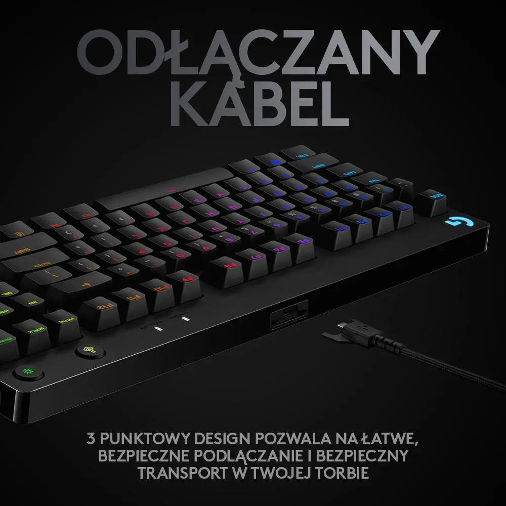 Klawiatura mechaniczna Logitech G Pro GX Blue Czarny