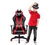 Fotel Diablo Chairs X-Horn 2.0 Kid Size Dla dzieci do 160kg Skóra ECO Czarno-czerwony