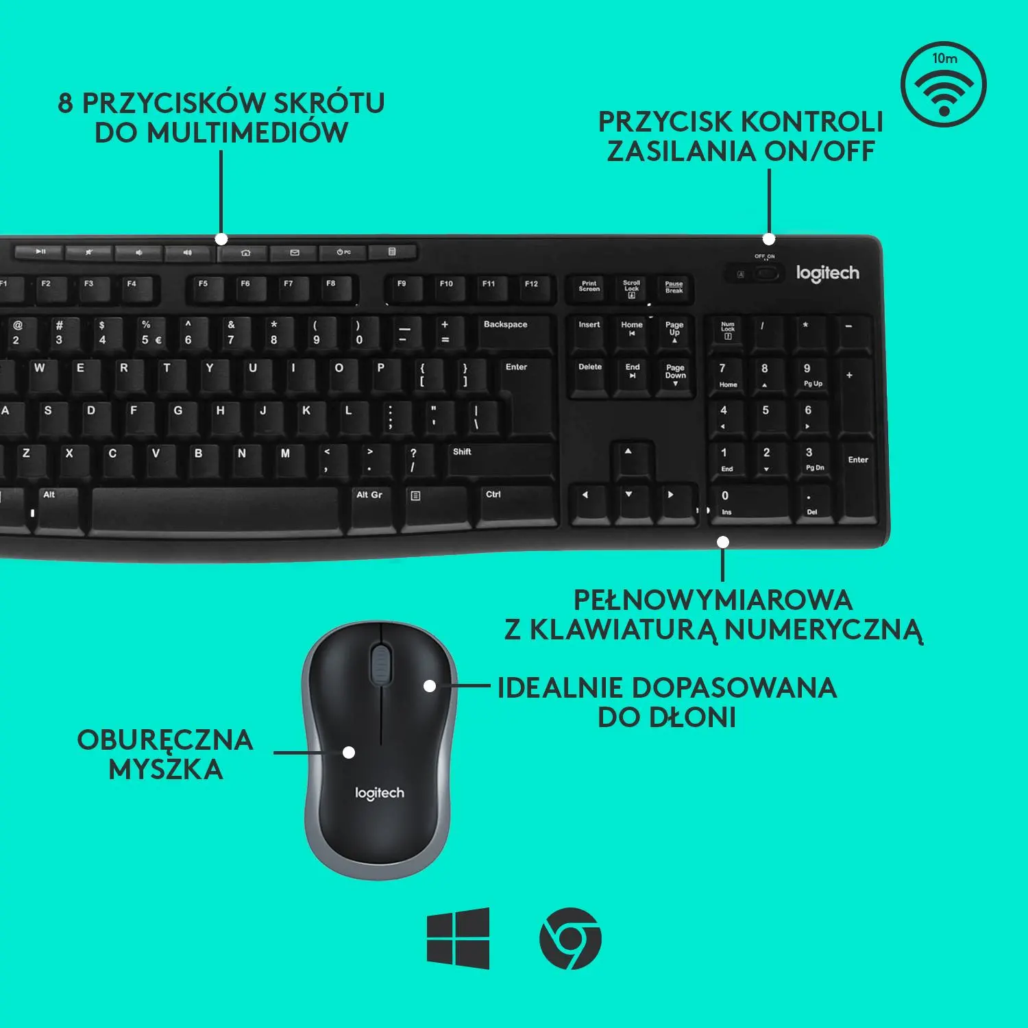 Zestaw Logitech MK270 Czarny
