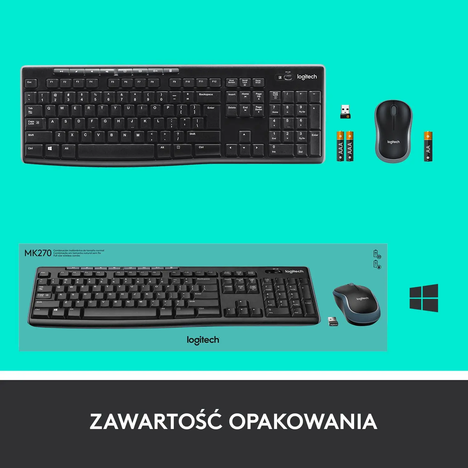 Zestaw Logitech MK270 Czarny