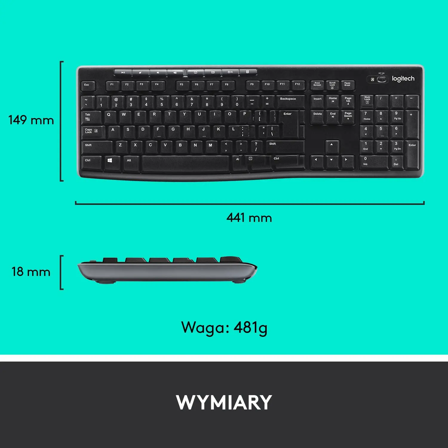 Zestaw Logitech MK270 Czarny