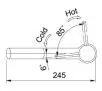 Bateria Franke Orbit Pull-Out Srebrny Stal szlachetna