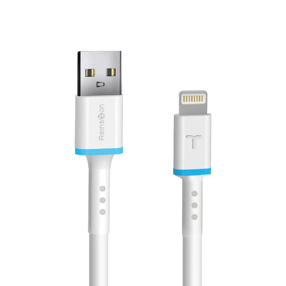 Kabel Reinston EKT41 elastyczny USB-A na Lightning MFI 1,2m Biały