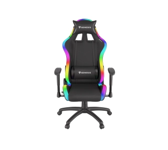 Fotel Genesis Trit 500 RGB Gamingowy do 120kg Skóra ECO Tkanina Czarny