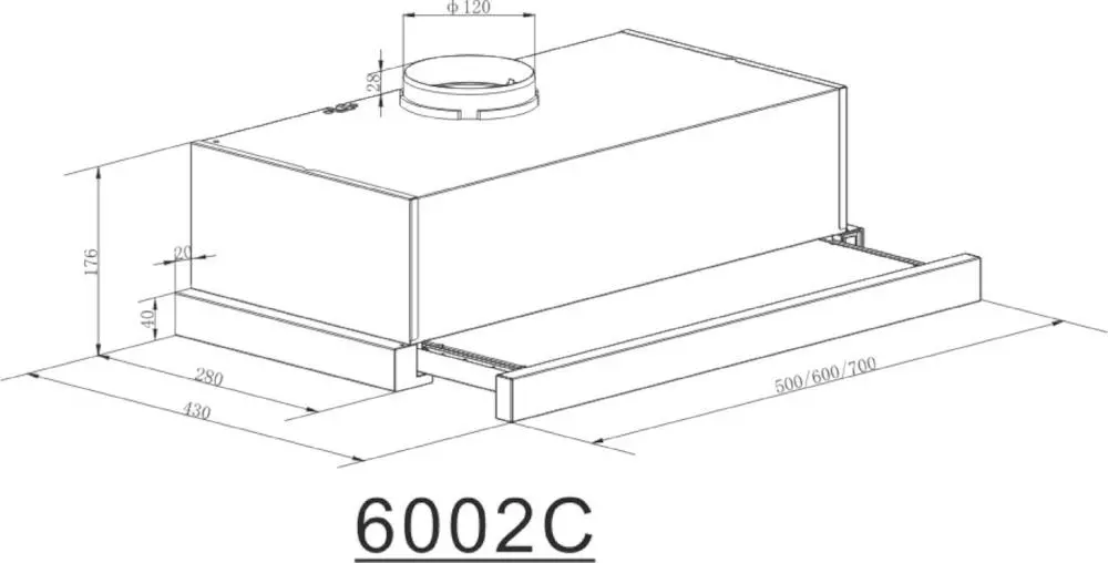 Okap Candy CBT625/2W/1 Biały