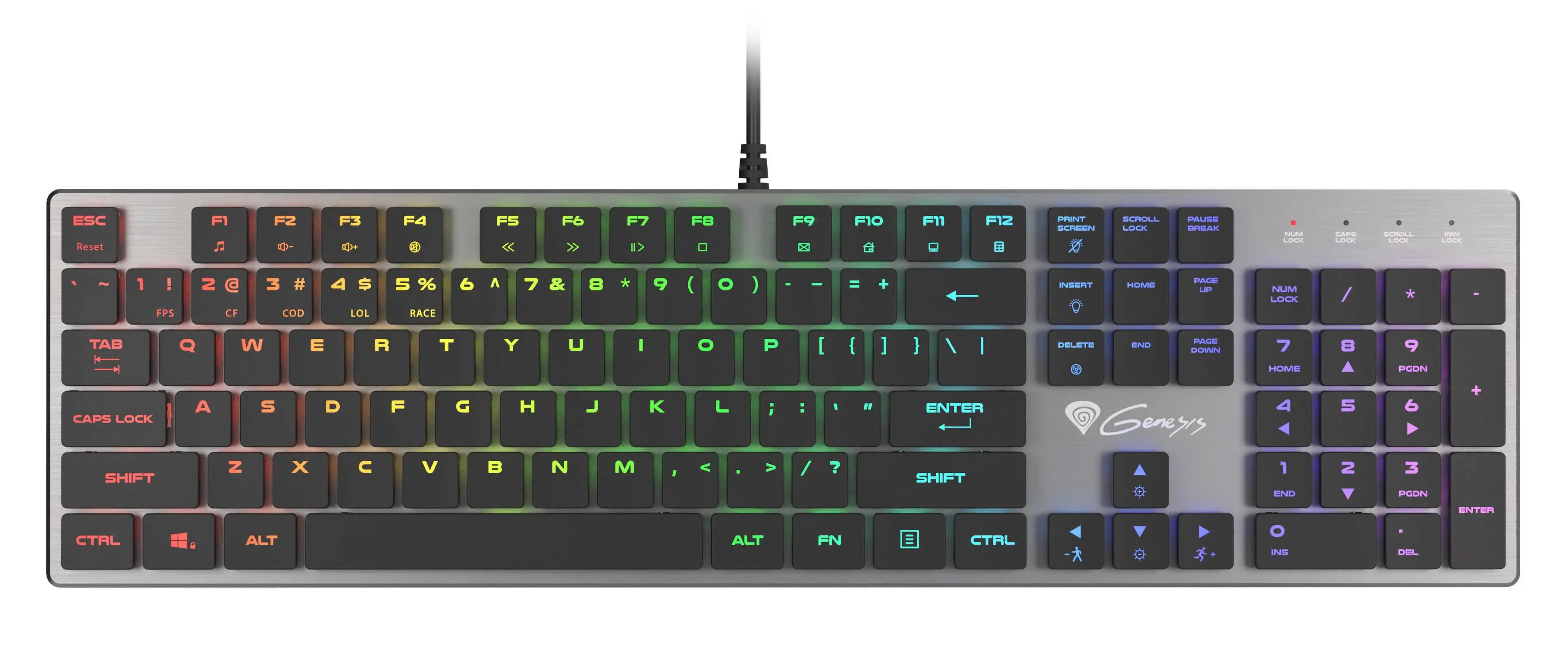 Klawiatura mechaniczna Genesis Thor 420 RGB Czarny