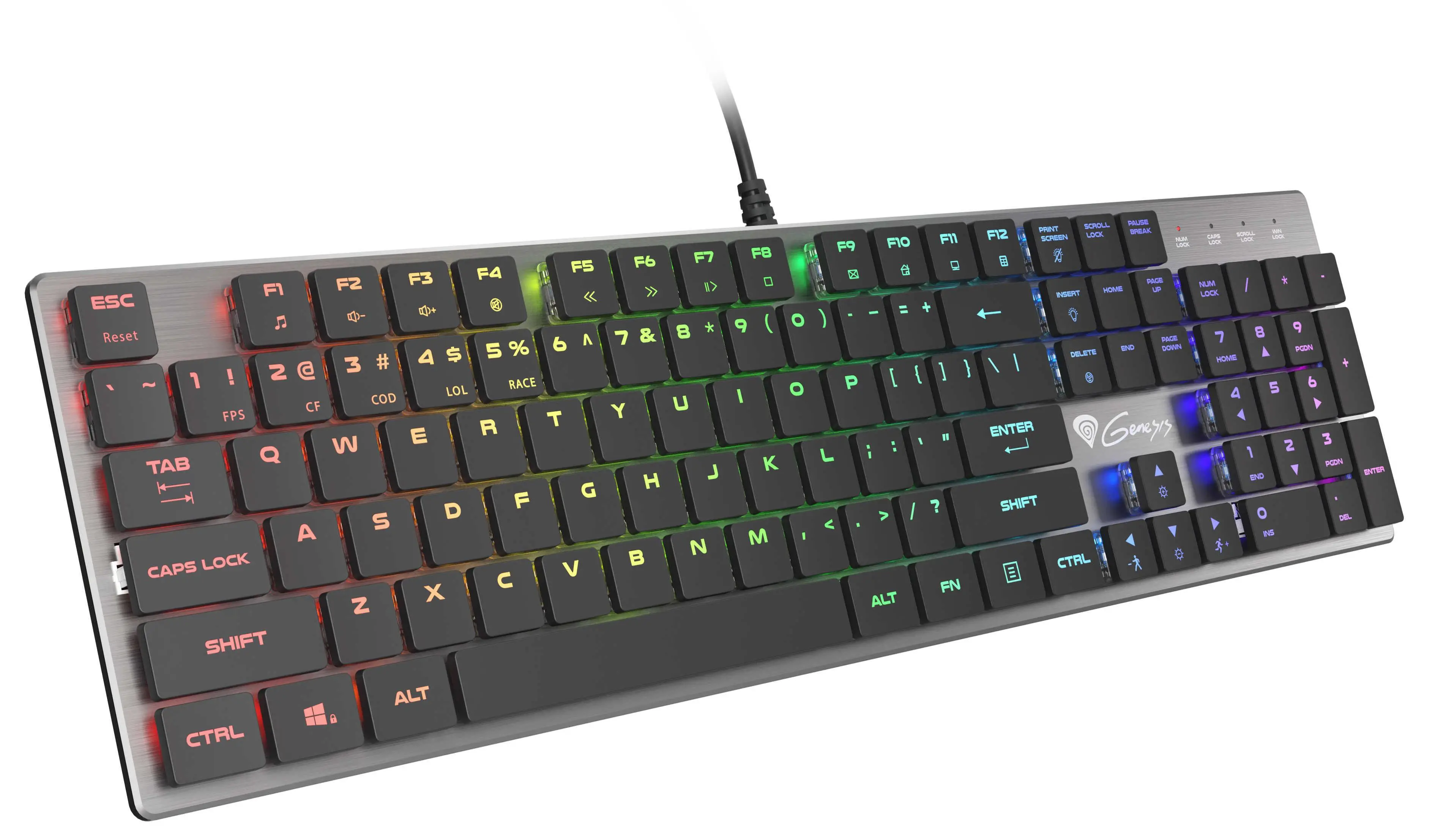 Klawiatura mechaniczna Genesis Thor 420 RGB Czarny