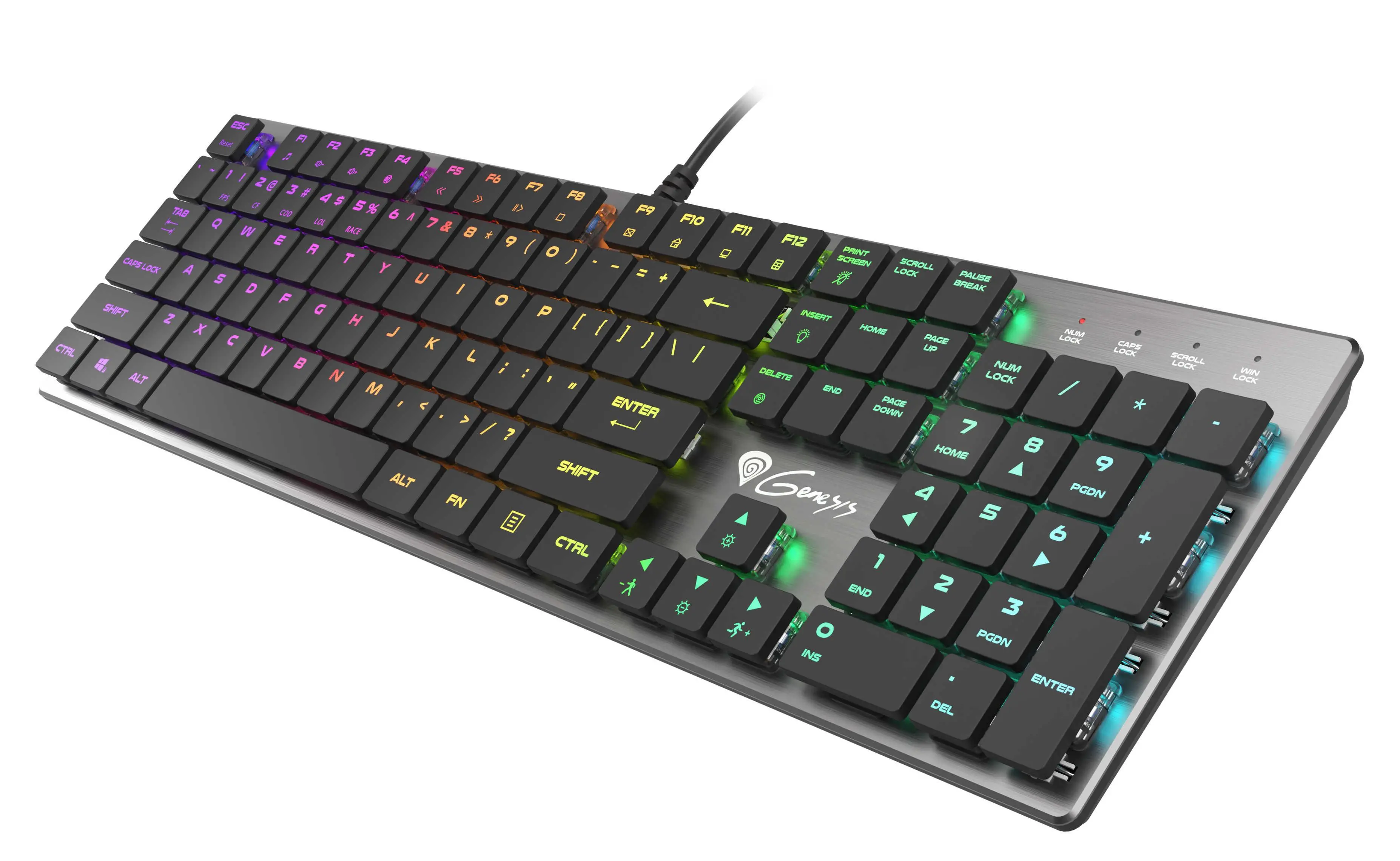 Klawiatura mechaniczna Genesis Thor 420 RGB Czarny