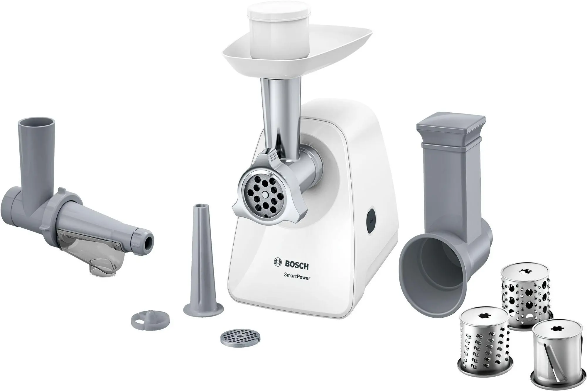 Maszynka do mięsa Bosch SmartPower MFW2517W 1500W 2 sitka Szatkownica Wyciskarka do owoców jagodowych