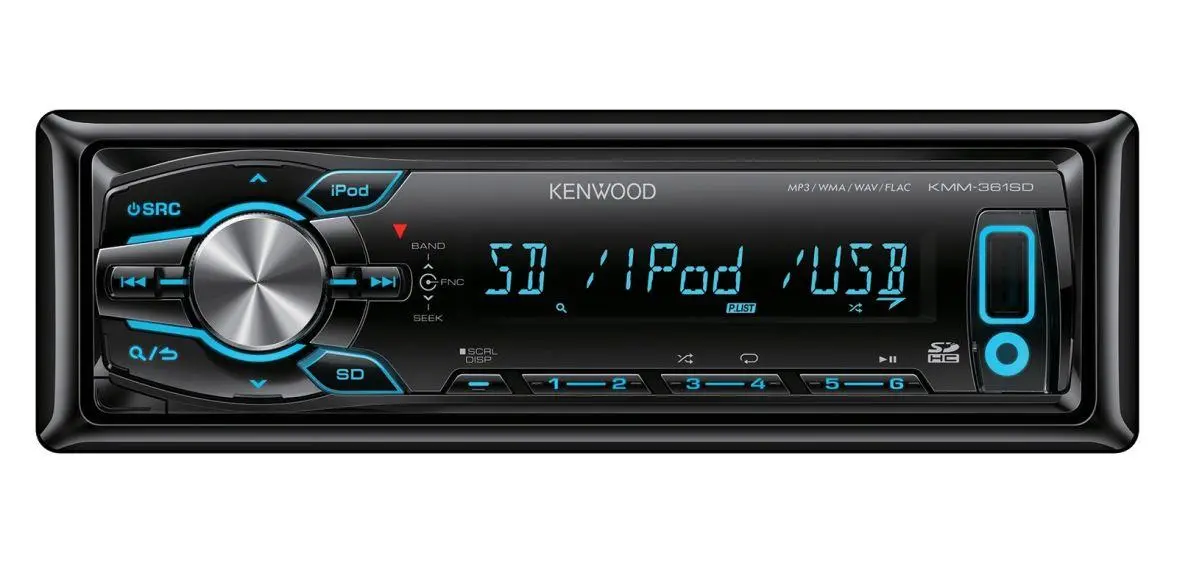 Radioodtwarzacz samochodowy Kenwood KMM-361SD z USB/SD 4x50W + pendrive 8GB