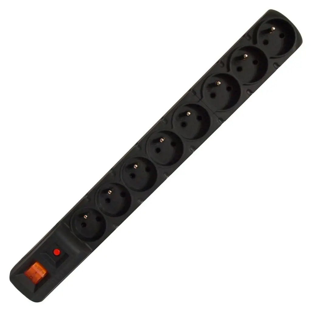 Listwa Acar S8 8 gniazd 5m Czarny