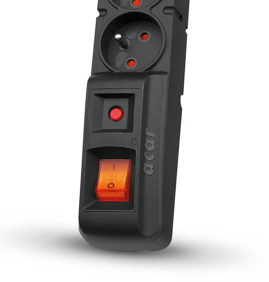 Listwa Acar S8 8 gniazd 5m Czarny