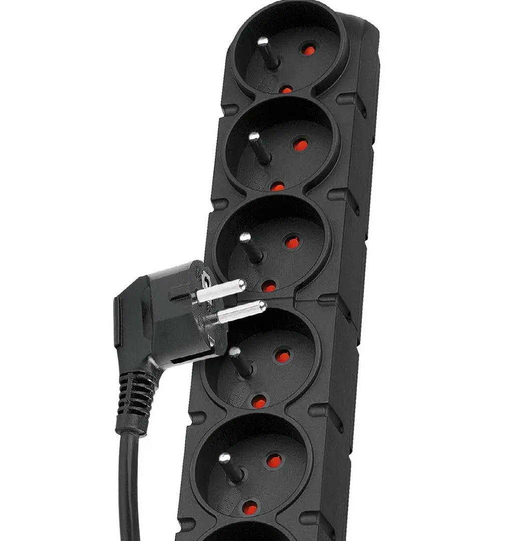 Listwa Acar S8 8 gniazd 5m Czarny
