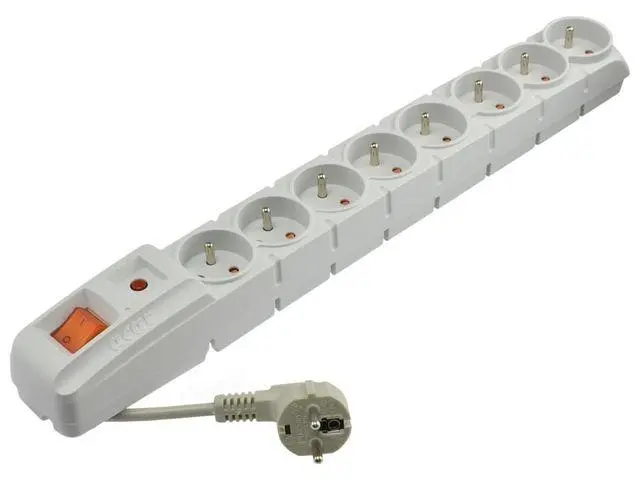 Listwa Acar S8 8 gniazd 5m Szary