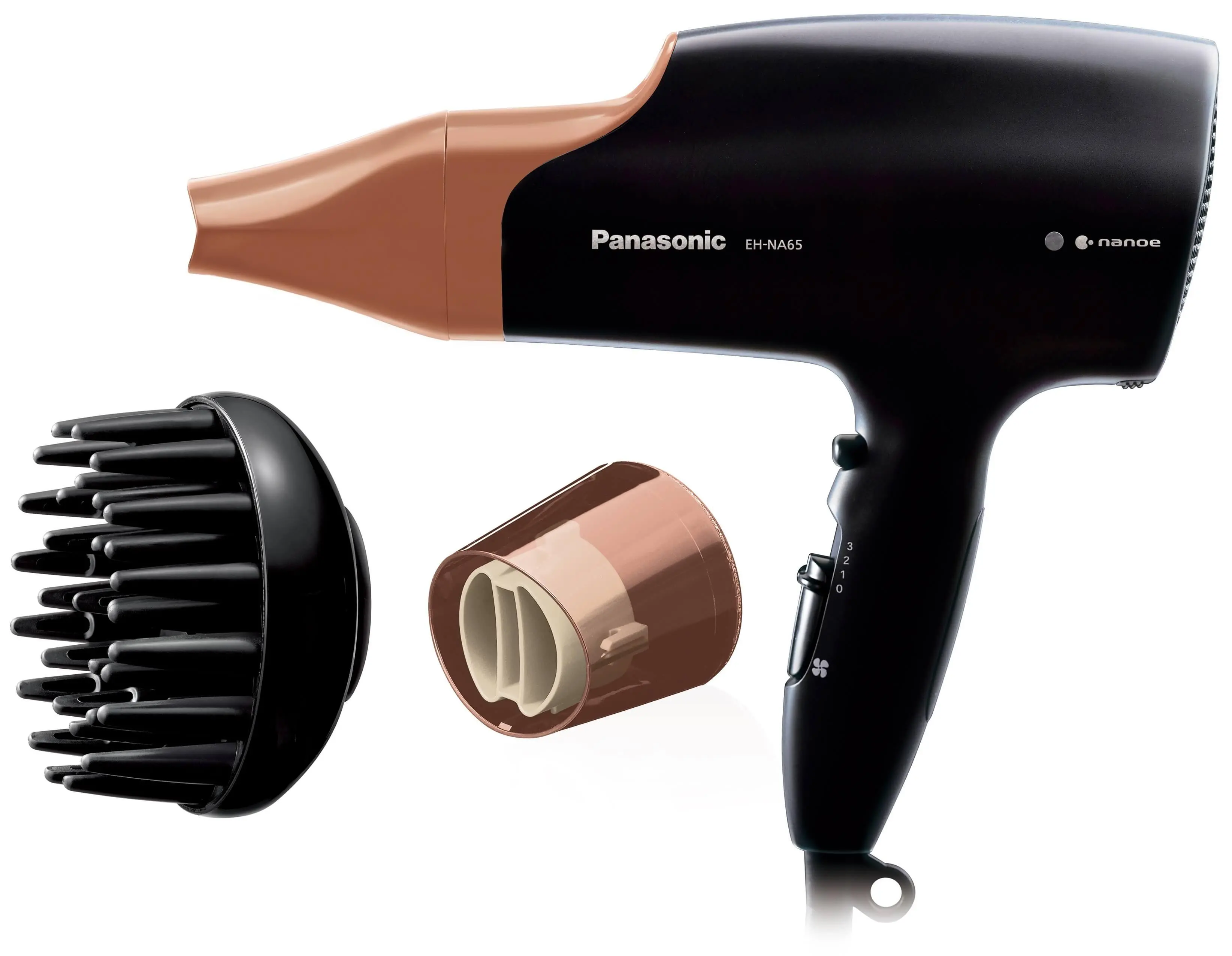 Suszarka do włosów Panasonic EH-NA65CN825 Jonizacja Dyfuzor Zimny nawiew 2000W 3 prędkości 4 temperatury