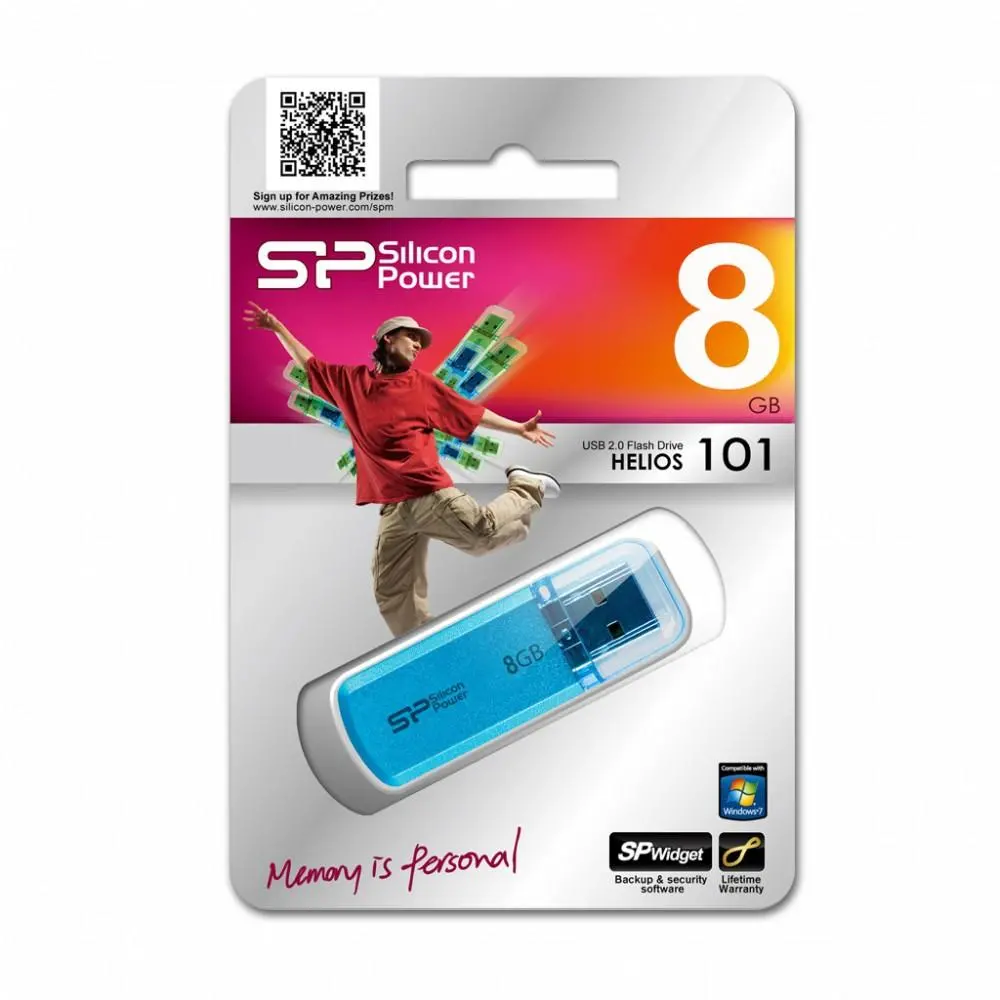 PenDrive Silicon Power Helios 101 8GB USB 2.0  Niebieski