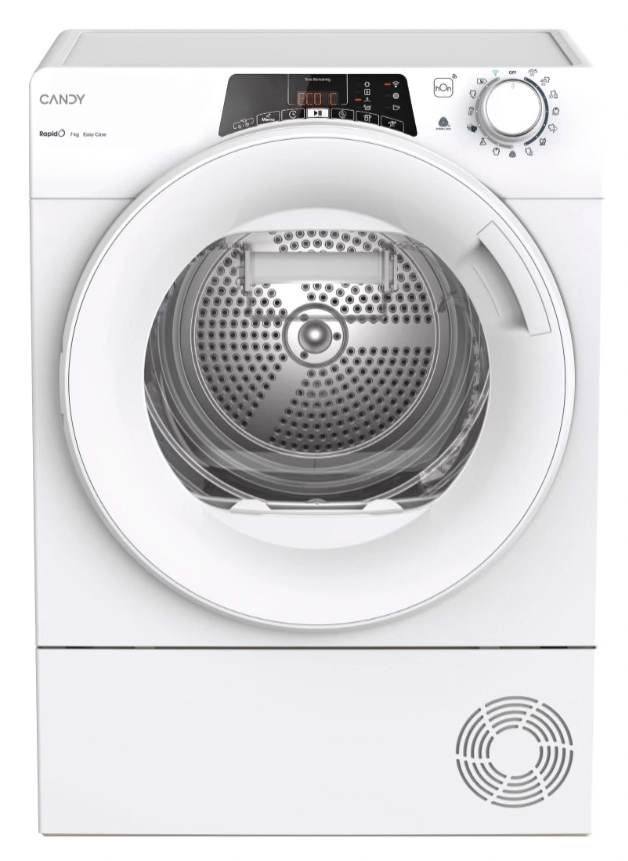 Suszarka Candy RapidO RO4 H7A2TEX-S Slim 46,5cm 7kg Zdalne sterowanie