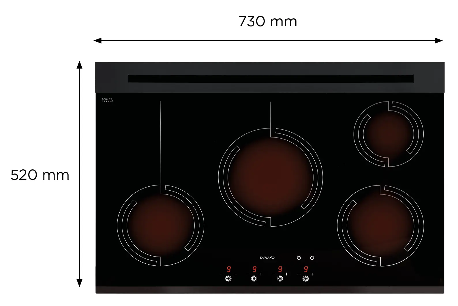 Płyta gazowa Dynaxo DynaCook X4 G30 3B/P 37 73cm