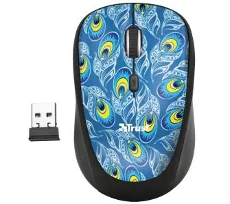 Myszka Trust Yvi Wireless Mouse Peacock 23388 Niebieski