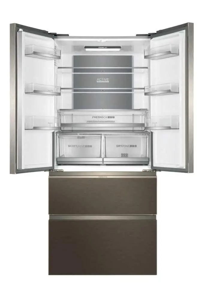 Lodówka Haier Seria 7 HB18FGSAAA Pełny No Frost 190cm Szuflada z kontrolą wilgotności Tytanowy
