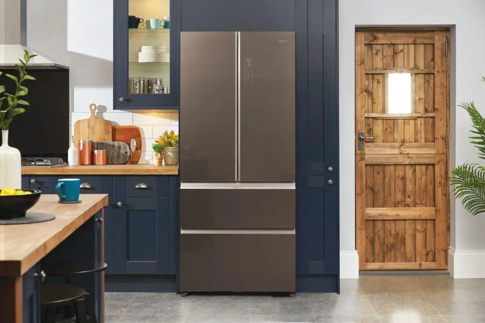 Lodówka Haier Seria 7 HB18FGSAAA Pełny No Frost 190cm Szuflada z kontrolą wilgotności Tytanowy