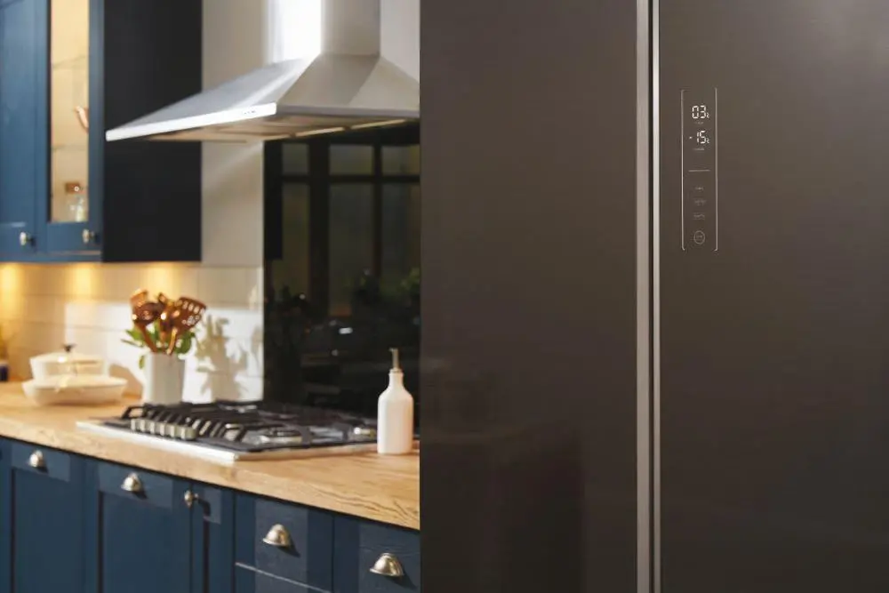 Lodówka Haier Seria 7 HB18FGSAAA Pełny No Frost 190cm Szuflada z kontrolą wilgotności Tytanowy