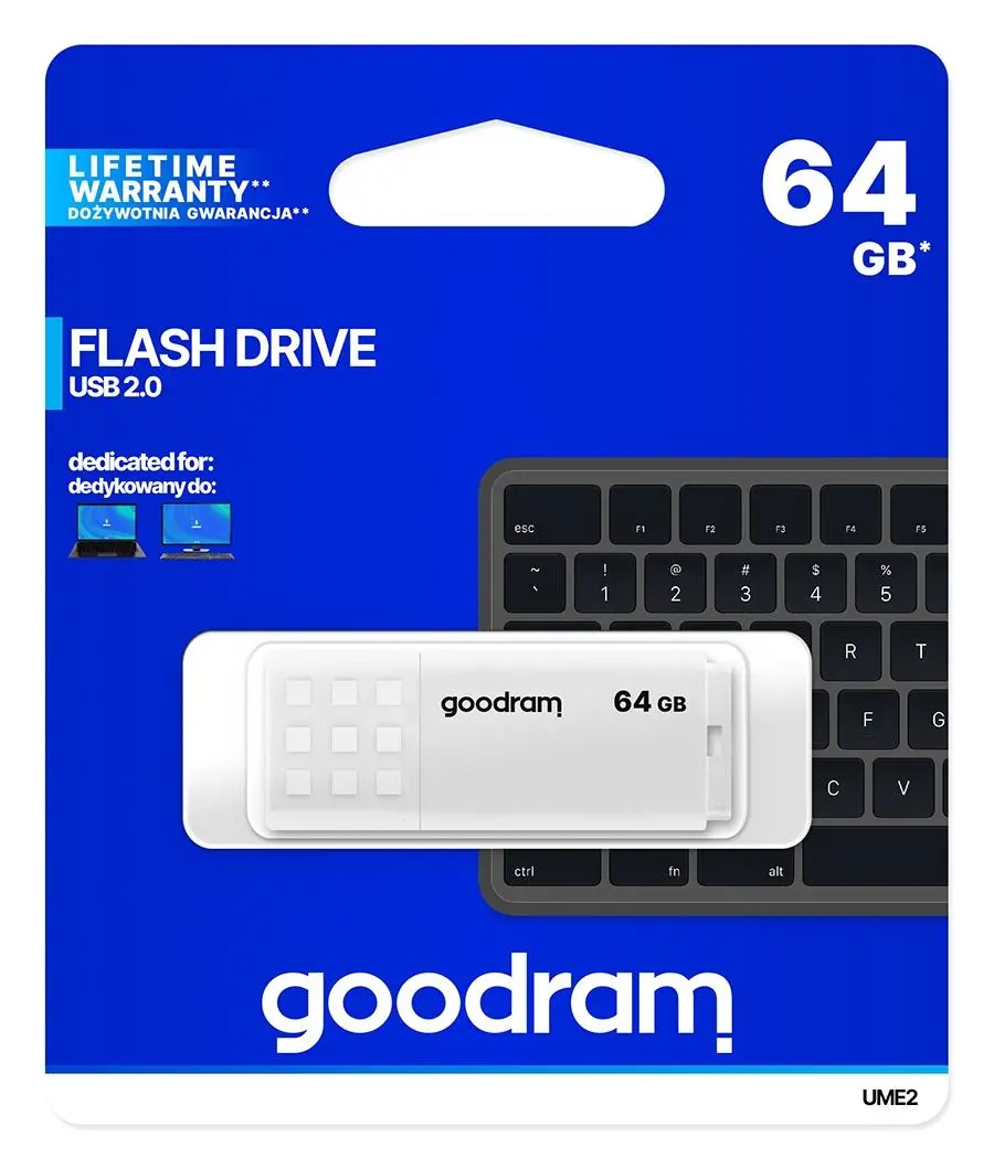 PenDrive GoodRam UME2 64GB USB 2.0 Biały