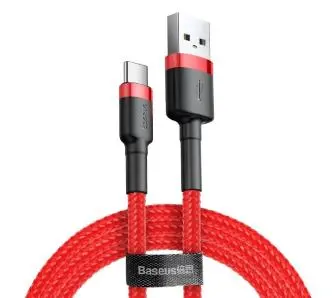 Kabel Baseus USB-C Cafule 2A 3m Czerwony