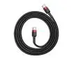 Kabel Baseus USB-C PD Cafule PD 2,0 QC 3,0 60W 1m Czarno-czerwony