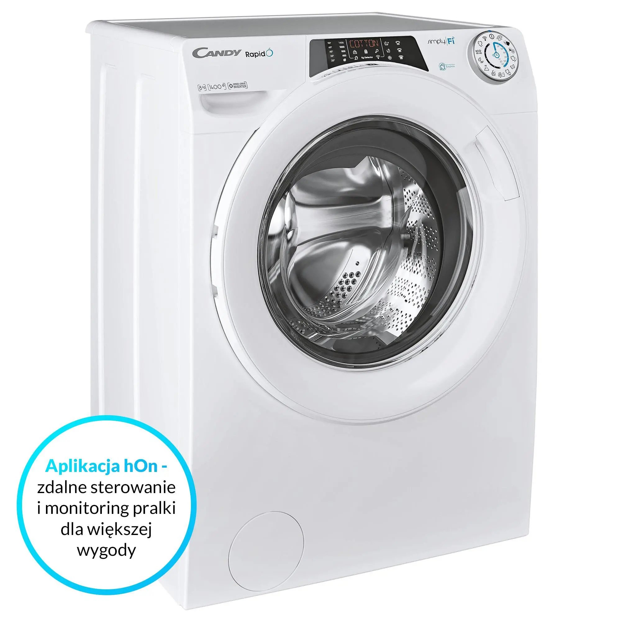 Pralka Candy RapidO RO 1486DWMT/1-S Slim 8kg 1400obr/min Zdalne sterowanie