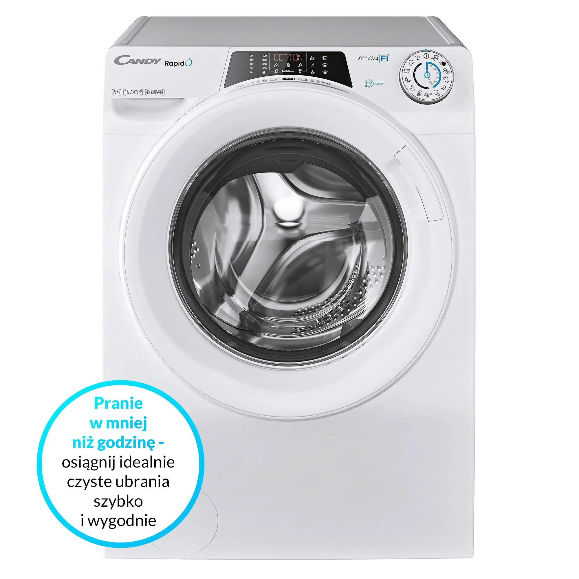 Pralka Candy RapidO RO 1486DWMT/1-S Slim 8kg 1400obr/min Zdalne sterowanie