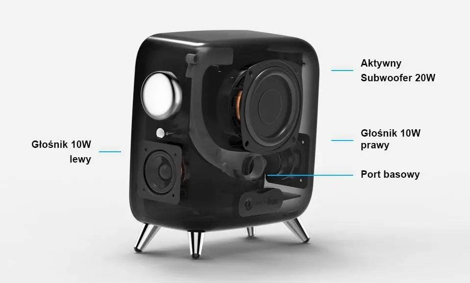 Głośnik Bluetooth Divoom Tivoo-Max 40W Czerwony