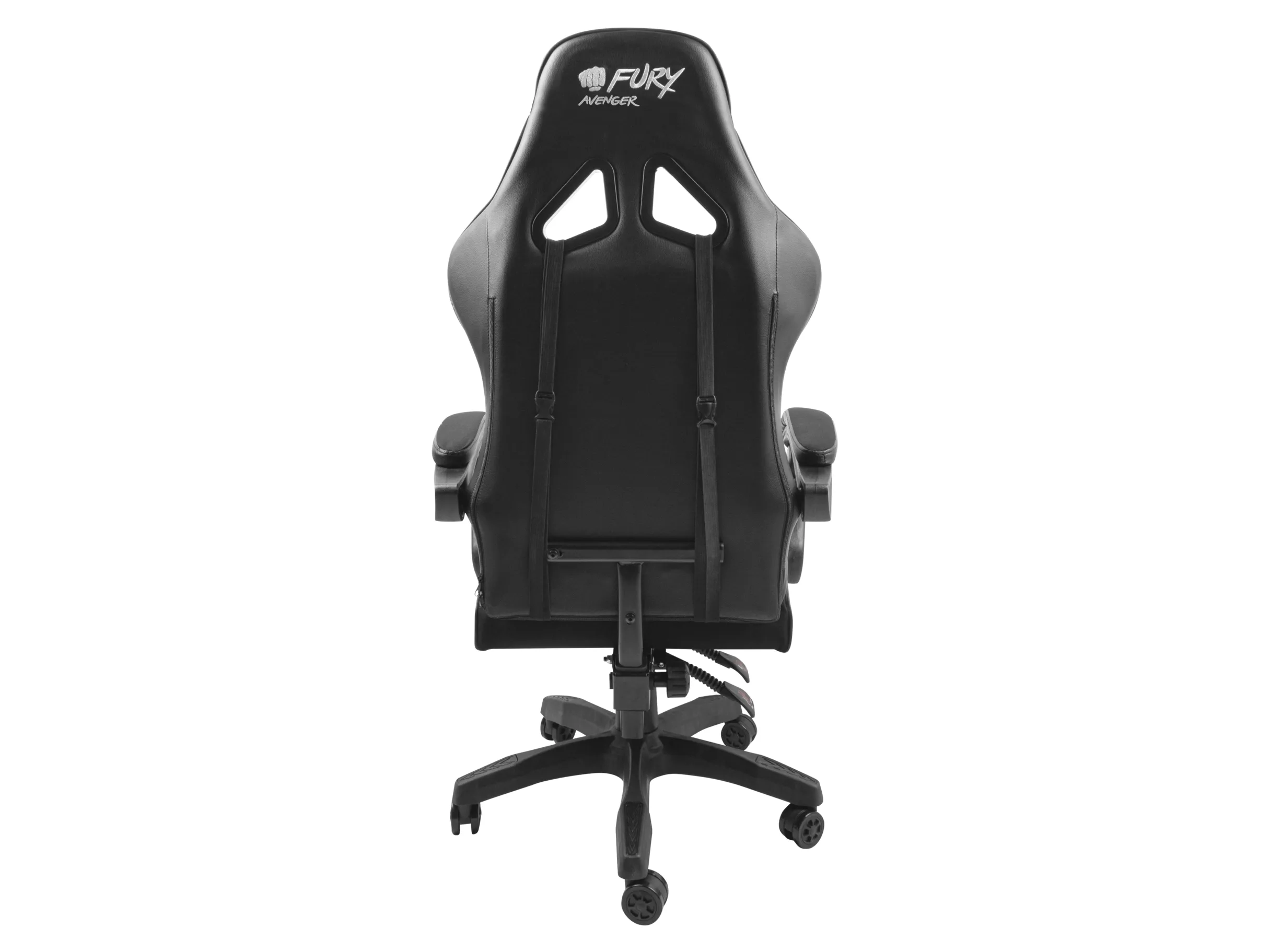 Fotel Fury Avenger L Gamingowy do 150kg Skóra ECO Czarno-biały