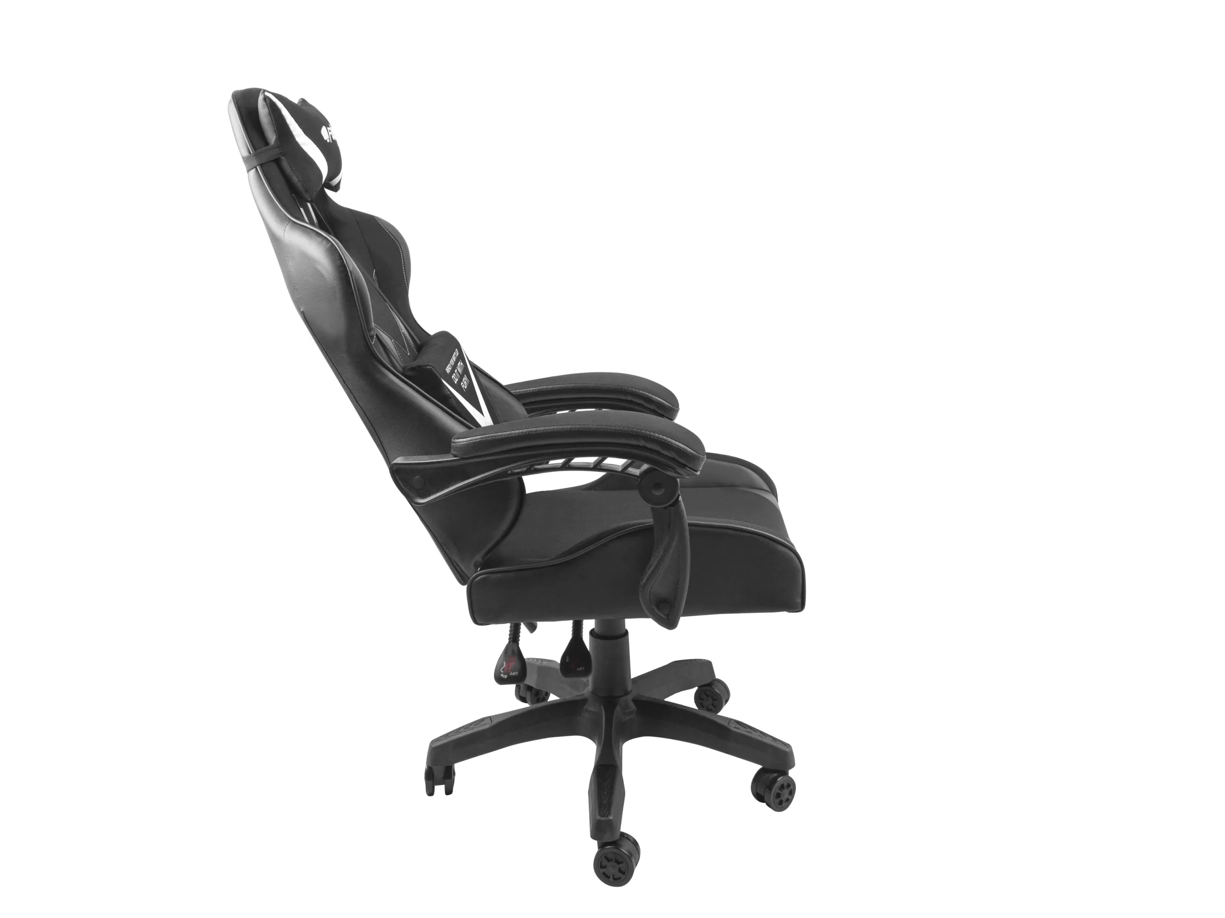 Fotel Fury Avenger L Gamingowy do 150kg Skóra ECO Czarno-biały