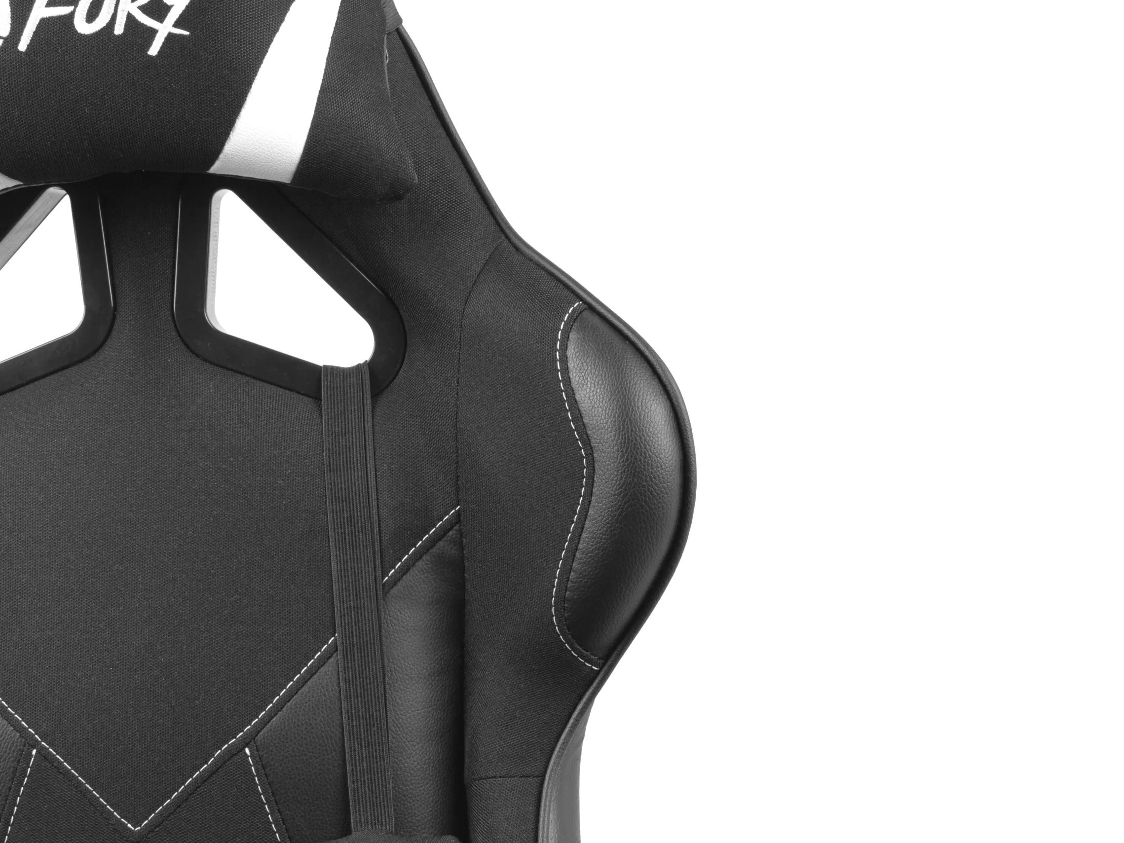 Fotel Fury Avenger L Gamingowy do 150kg Skóra ECO Czarno-biały