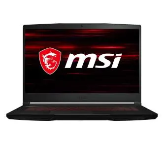 Laptop gamingowy MSI GF63 Thin 10SCSR-855XPL 15,6" 144Hz i5-10300H 8GB RAM 512GB Dysk SSD GTX1650Ti Max-Q Czarny