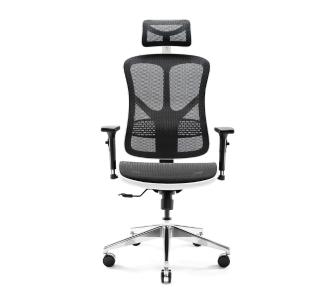 Fotel Diablo Chairs V-Basic Normal Size Biurowy do 150kg Tkanina Biało-czarny