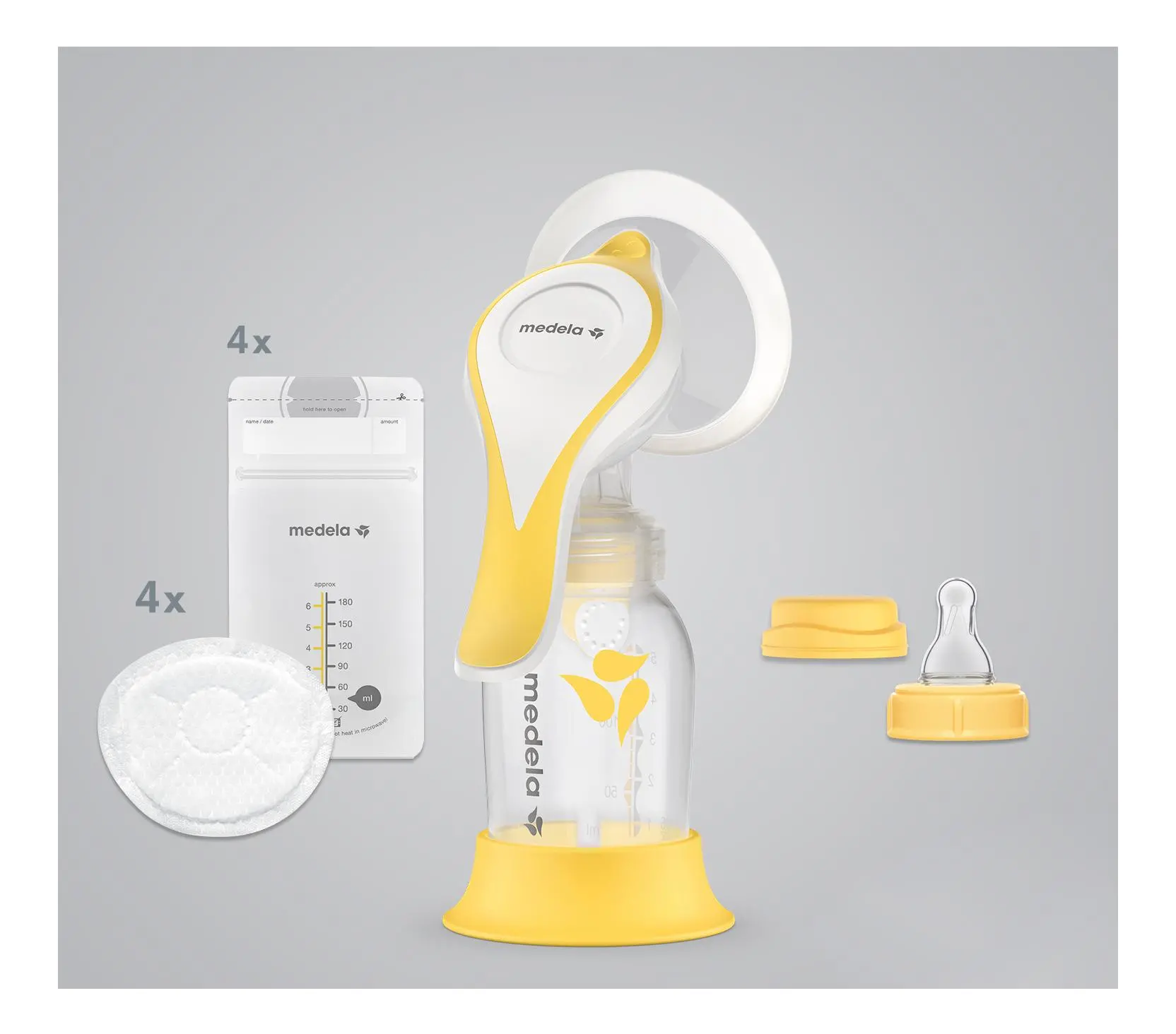 Laktator Medela Harmony Flex + Zestaw akcesoriów