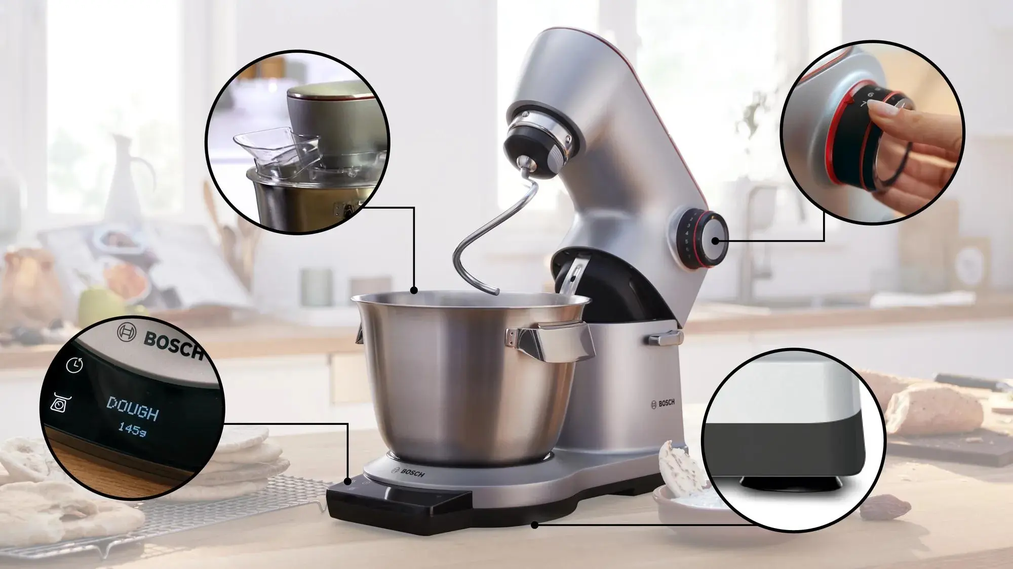Robot planetarny Bosch OptiMUM MUM9BX5S61 1600W Maszynka do mielenia Przystawka do lodów Rozdrabniacz Blender kielichowy